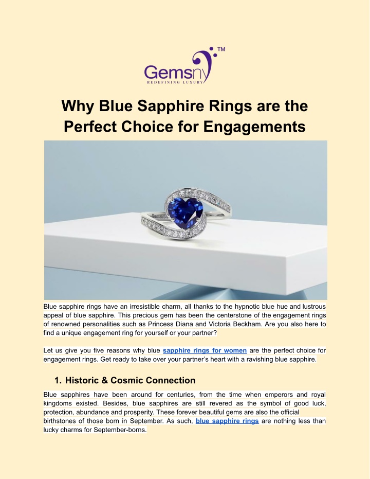 why blue sapphire rings are the perfect choice