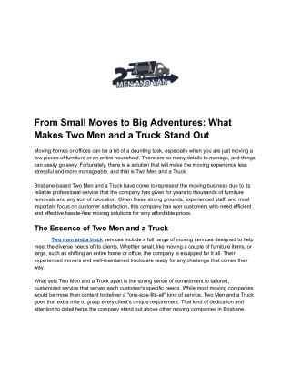 From Small Moves to Big Adventures_ What Makes Two Men and a Truck Stand Out