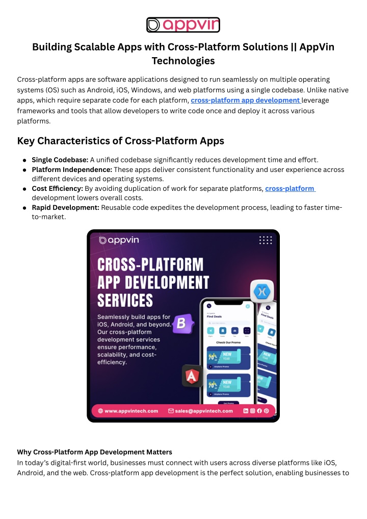 building scalable apps with cross platform