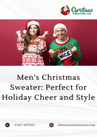 Men's Christmas Sweater Perfect for Holiday Cheer and Style