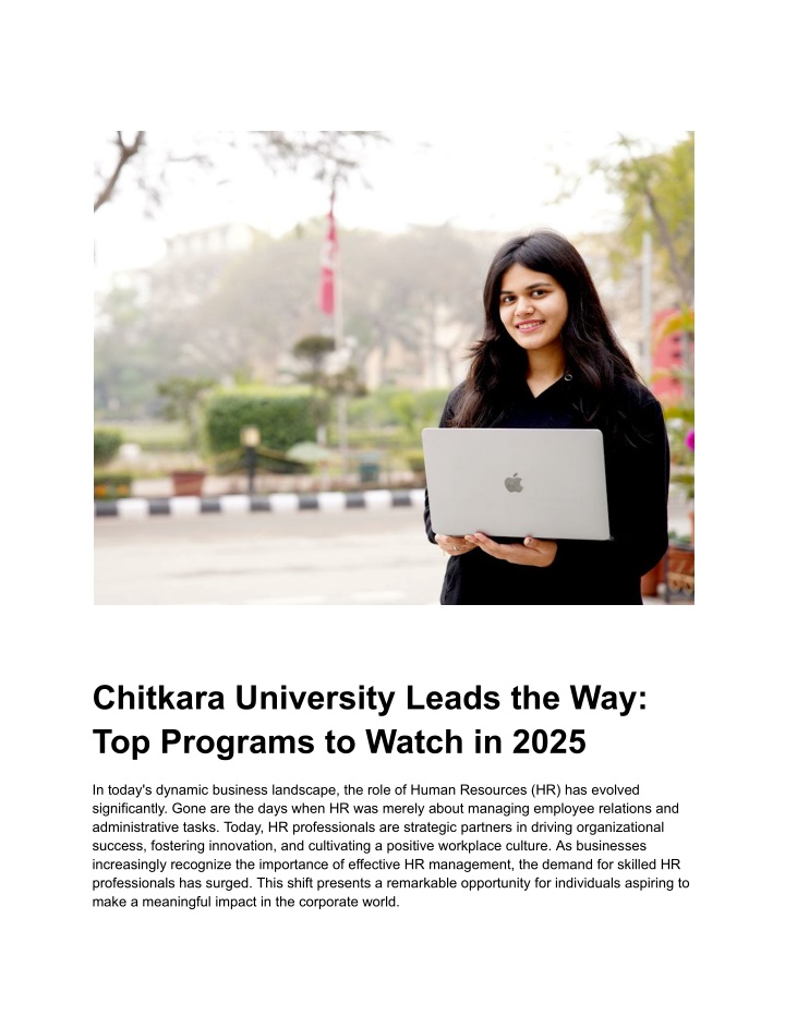 chitkara university leads the way top programs