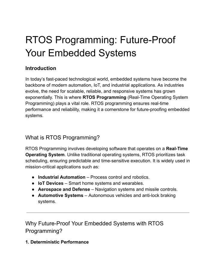 rtos programming future proof your embedded