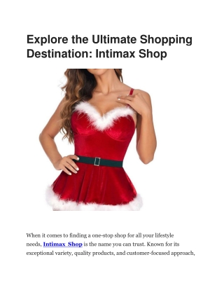 explore the ultimate shopping destination intimax
