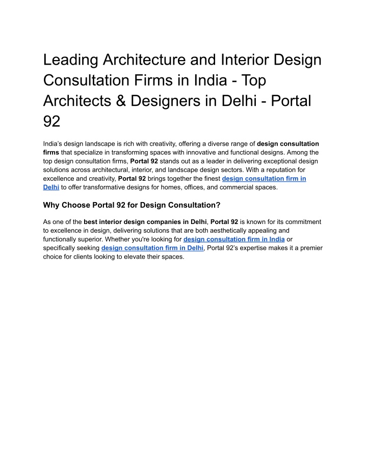 leading architecture and interior design