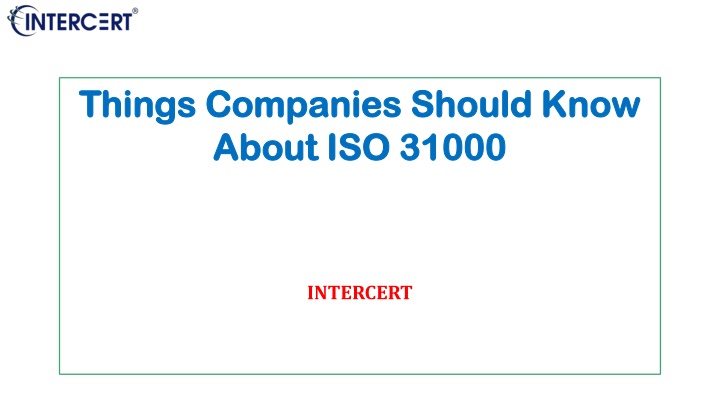 things companies should know about iso 31000