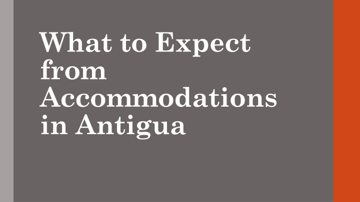 what to expect from accommodations in antigua