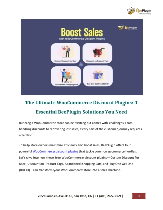 The Ultimate WooCommerce Discount Plugins_ 4 Essential BeePlugin Solutions You Need