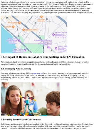The Impact of Hands-on Robotics Competitions on STEM Education