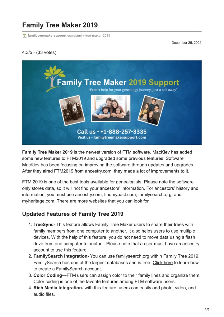 family tree maker 2019