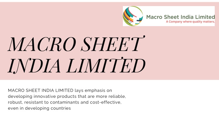 macro sheet india limited