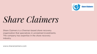 Share Claimers: Expert Recovery of Unclaimed Dividends for Easy Reclaim