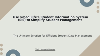 Transform Education Management with vmedulife’s Student Information System (SIS)