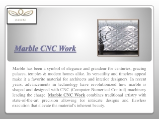 Marble CNC Work: Precision Craftsmanship for Exquisite Designs