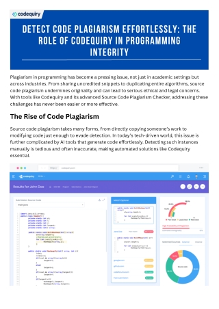 Codequiry: A Reliable Source Code Plagiarism Checker