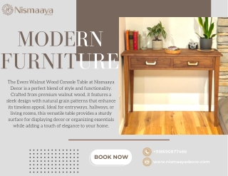 Evers Walnut Wood Console Table –  Your Home at Nismaaya Decor
