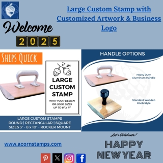 Large Custom Stamp with Customized Artwork & Business Logo