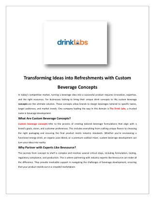 Make Your Own Coffee Brand | Drink Labs