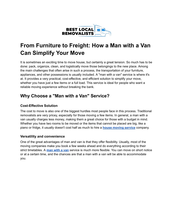 from furniture to freight how a man with