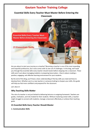 gautam teacher training college