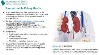 Holistic And Patient-Centric Nephrology Treatment In Mumbai at MS Medical Care