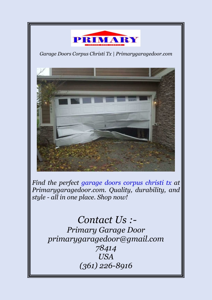 garage doors corpus christi tx primarygaragedoor