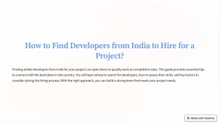 how to find developers from india to hire
