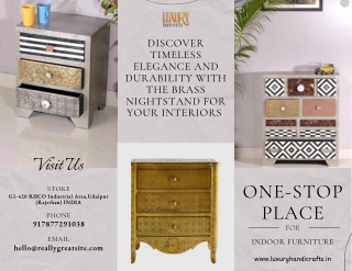 Brass Nightstand - A Blend of Luxury and Functionality