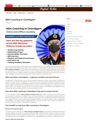 Expert NDA Coaching in Chandigarh for Aspiring Candidates