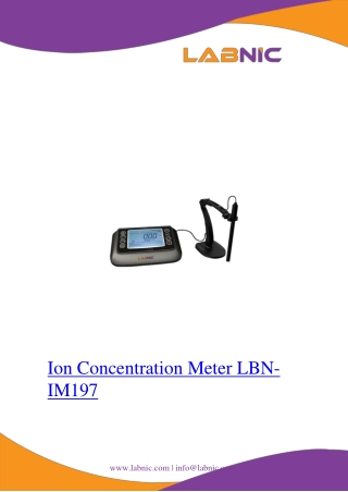 Ion Concentration Meter LBN-IM197