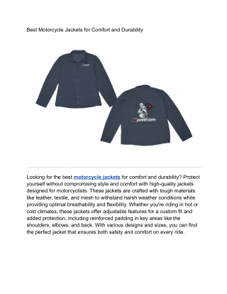 Motorcycle Jacket