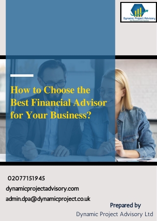 How to Choose the Best Financial Advisor for Your Business