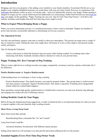 101 Tips to train your puppy for the first time.