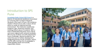 Academic Excellence and Beyond - Exploring SPS Pune's Holistic Education Approach