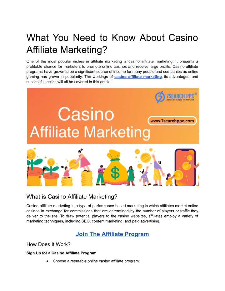 what you need to know about casino affiliate