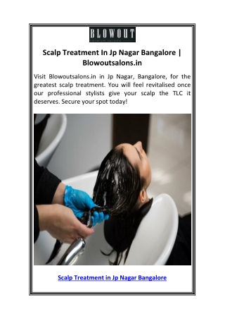 scalp treatment in jp nagar bangalore