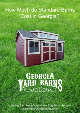 Standard Barn Shed Cost in Georgia – Affordable Storage Solutions