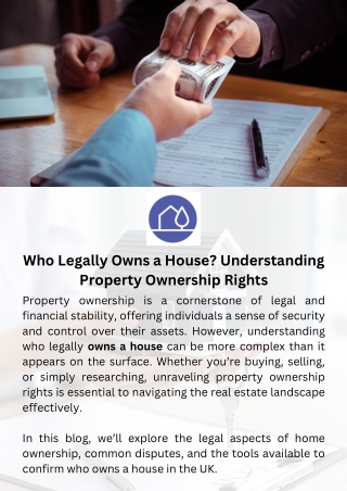 Who Legally Owns a House? Understanding Property Ownership Rights