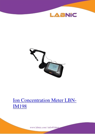 Ion Concentration Meter LBN-IM198