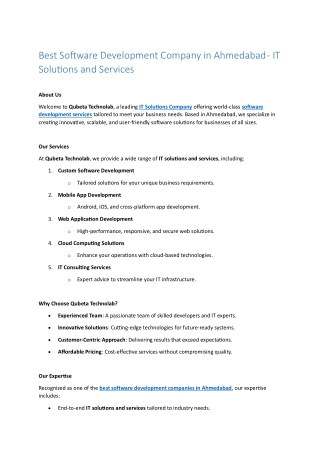 Best Software Development Company in Ahmedabad