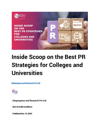 inside scoop on the best pr strategies