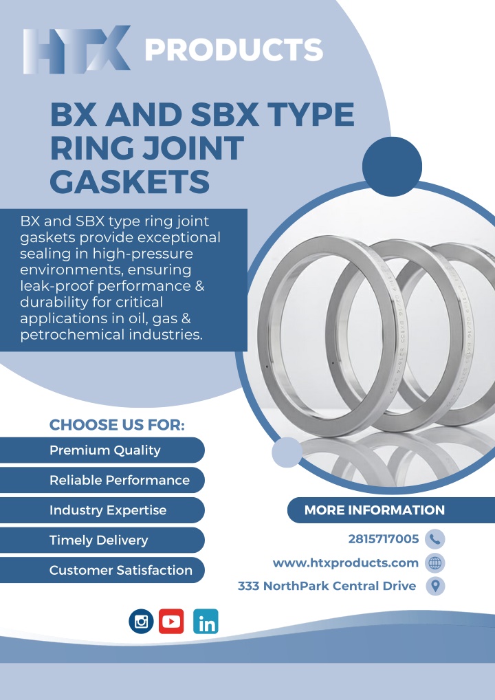 bx and sbx type ring joint gaskets