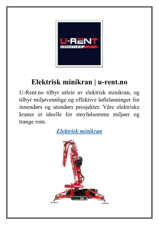 Elektrisk minikran