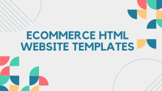 Transform Your Online Store with MG Technologies' Ecommerce HTML Templates