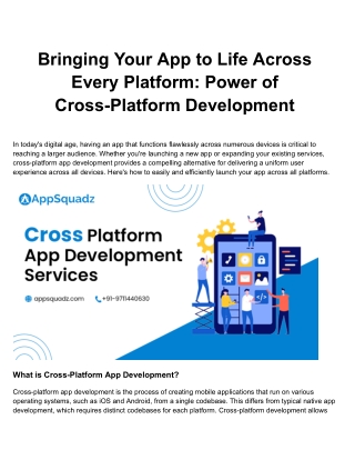 Bringing App to Life Across Every Platform: Power of Cross-Platform Development