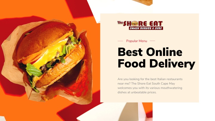 popular menu best online food delivery