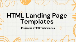 Create Impactful First Impressions with MG Technologies HTML Landing Page Templ