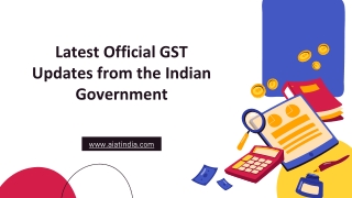 Latest Official GST Updates from the Indian Government