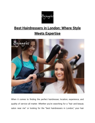 Best Hairdressers in London_ Where Style Meets Expertise