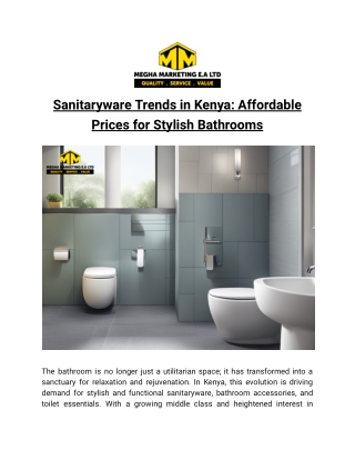 Sanitaryware Trends in Kenya_ Affordable Prices for Stylish Bathrooms