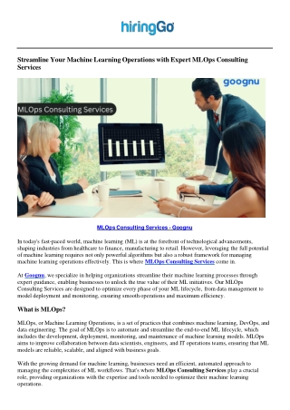 streamline your machine learning operations with